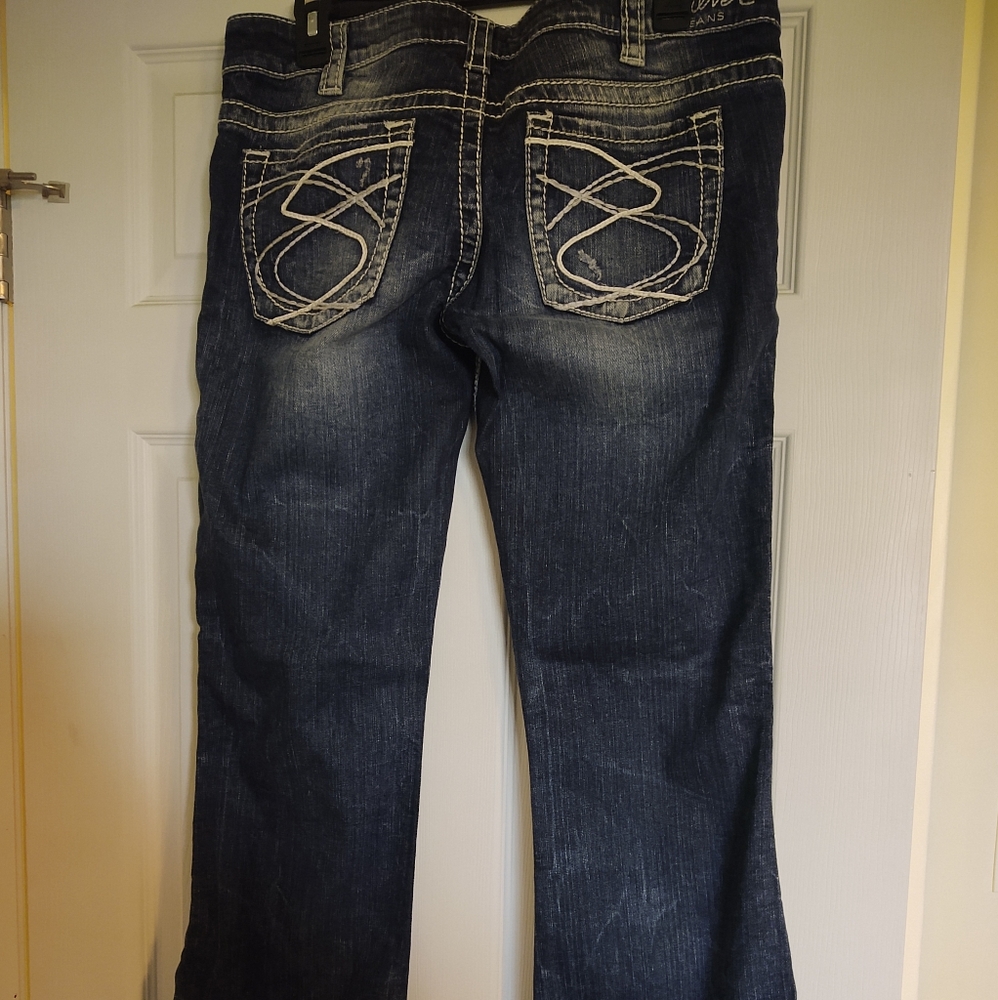 Silver distressed jeans